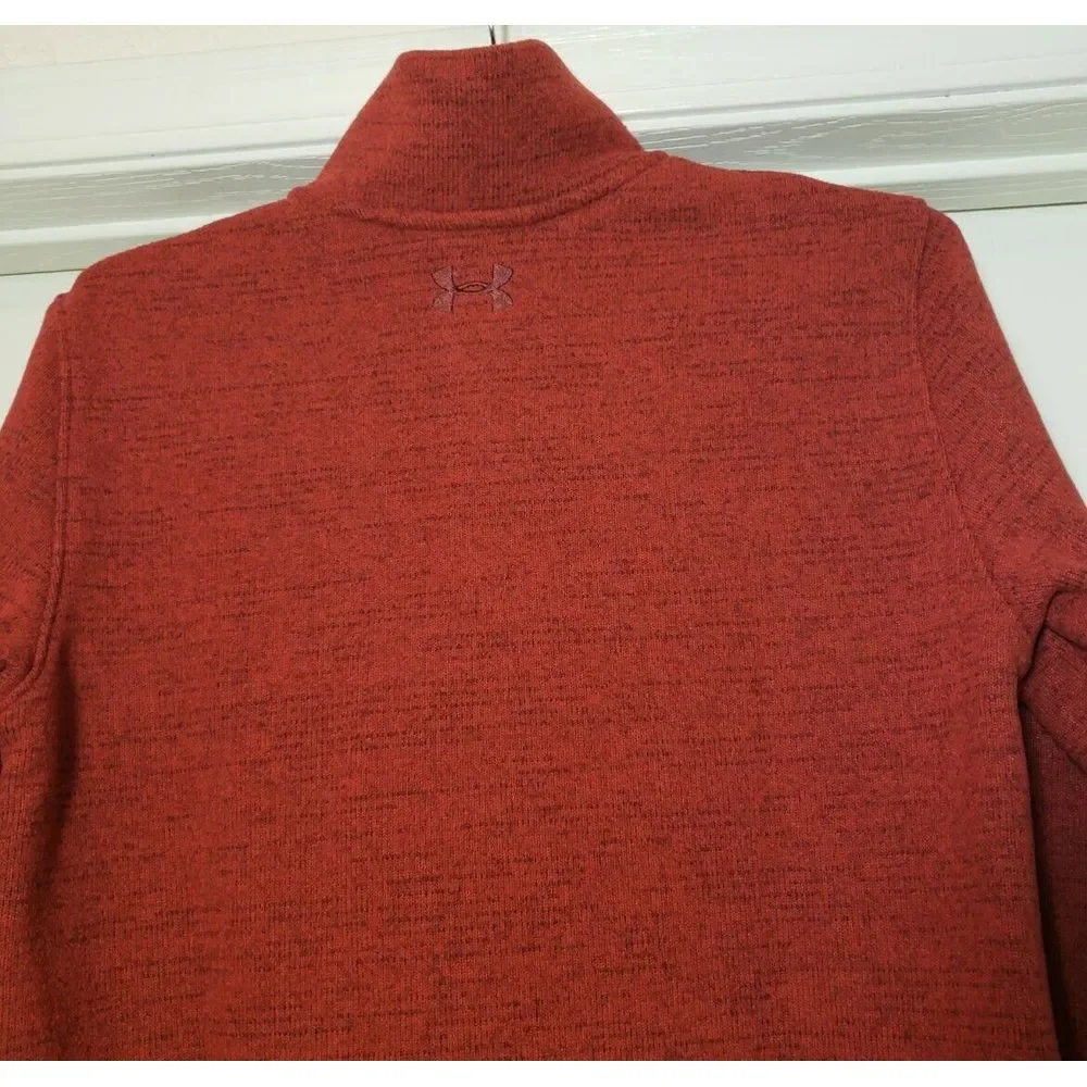 Men's Under Armour Specialist‎ Henley Sweater Size Small Red